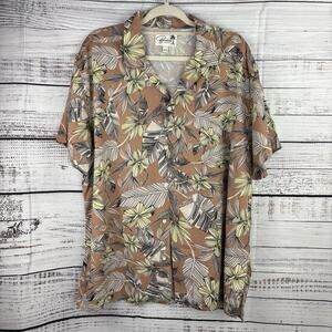 Men's‎ Bonobos Tropical Palm Leaf Standard Fit Short Sleeve Button Shirt Size XL